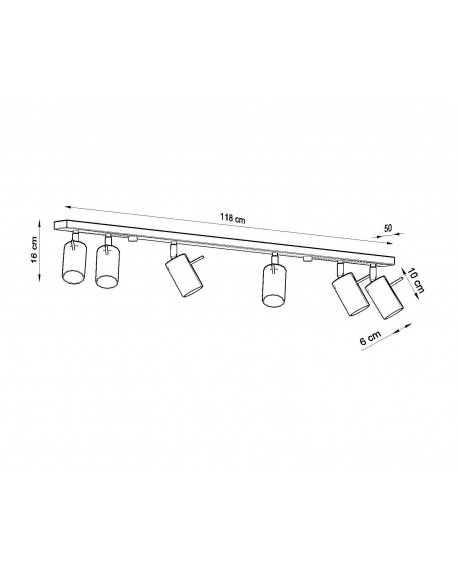 Plafon RING 6L biały Sollux SL.0333