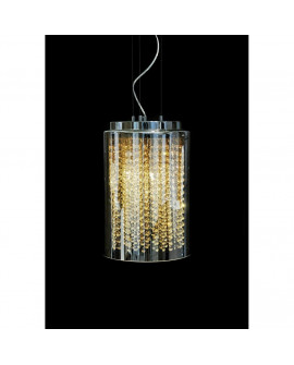 NOWOCZESNA LAMPA WISZĄCA SREBRNA AMOREO