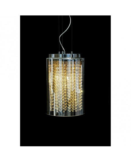 NOWOCZESNA LAMPA WISZĄCA SREBRNA AMOREO