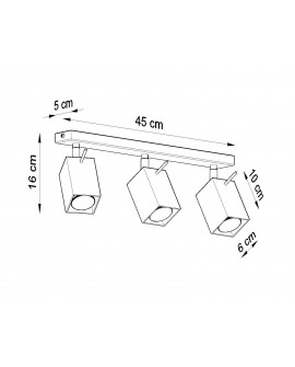 Plafon MERIDA 3 biały Sollux SL.0097