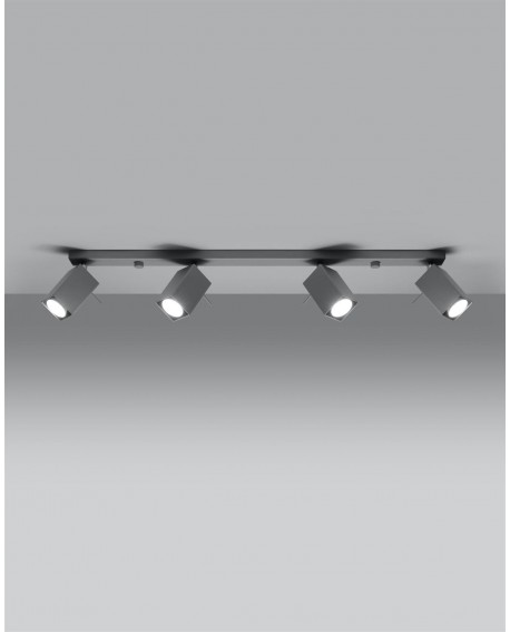 Plafon MERIDA 4L szary Sollux SL.0461