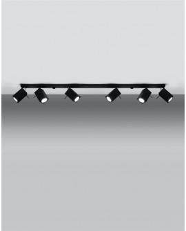 Plafon MERIDA 6L czarny Sollux SL.0460