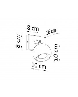 Kinkiet OCULARE czarny Sollux SL.0443