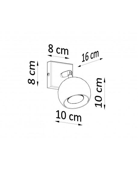 Kinkiet OCULARE czarny Sollux SL.0443