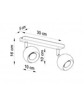 Plafon OCULARE 2 biały Sollux SL.0438