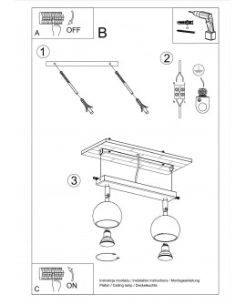 Plafon OCULARE 2 biały Sollux SL.0438