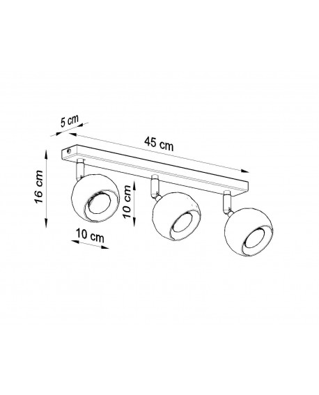 Plafon OCULARE 3 biały Sollux SL.0439