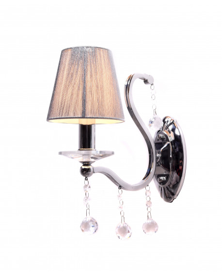 LAMPA ŚCIENNA KINKIET KRYSZTAŁOWY SREBRNY BELLISICA W1
