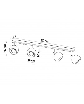 Plafon OCULARE 4L biały Sollux SL.0441