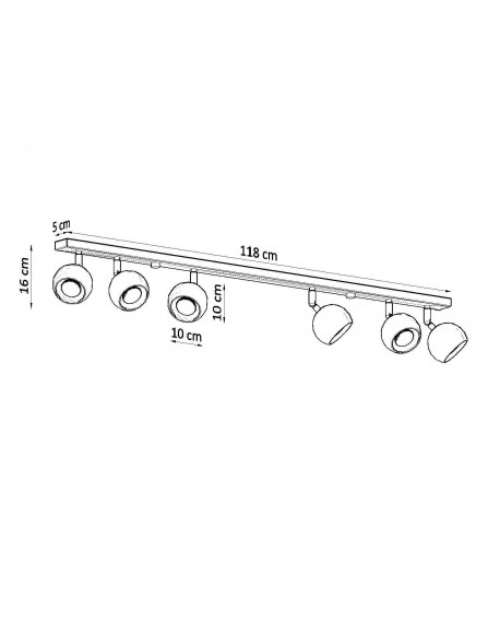 Plafon OCULARE 6L biały Sollux SL.0442