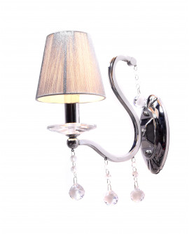 LAMPA ŚCIENNA KINKIET KRYSZTAŁOWY SREBRNY BELLISICA W1