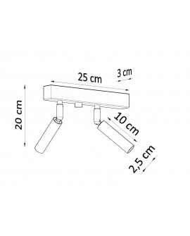 Plafon EYETECH 2 biały Sollux SL.0903