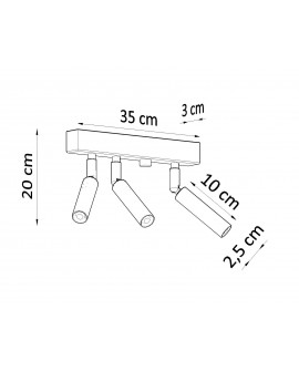 Plafon EYETECH 3 biały Sollux SL.0904