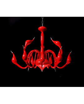 ORYGINALNA NOWOCZESNA LAMPA WISZĄCA CZERWONA MAGICA W12