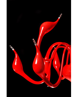 ORYGINALNA NOWOCZESNA LAMPA WISZĄCA CZERWONA MAGICA W12