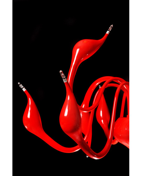 ORYGINALNA NOWOCZESNA LAMPA WISZĄCA CZERWONA MAGICA W12