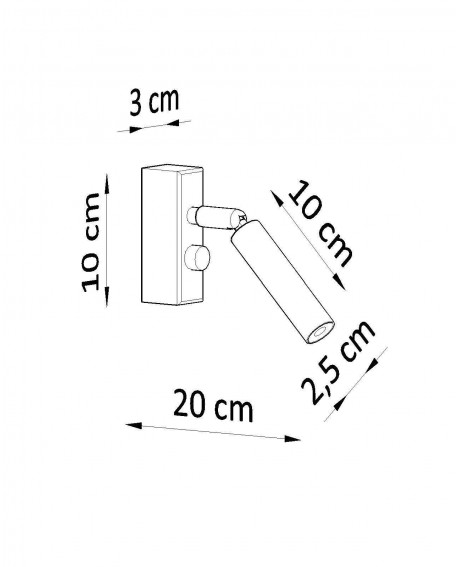 Kinkiet EYETECH 1 biały Sollux SL.0902