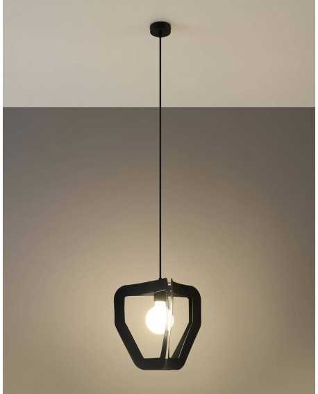 Lampa wisząca TRES czarna Sollux SL.0930