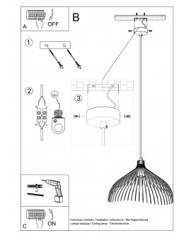 Lampa wisząca UMB biały Sollux SL.0664