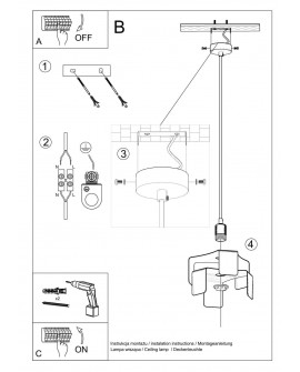 Lampa wisząca TULIP biały Sollux SL.0666