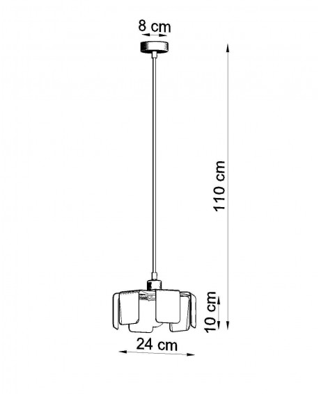 Lampa wisząca TULIP czarny Sollux SL.0667