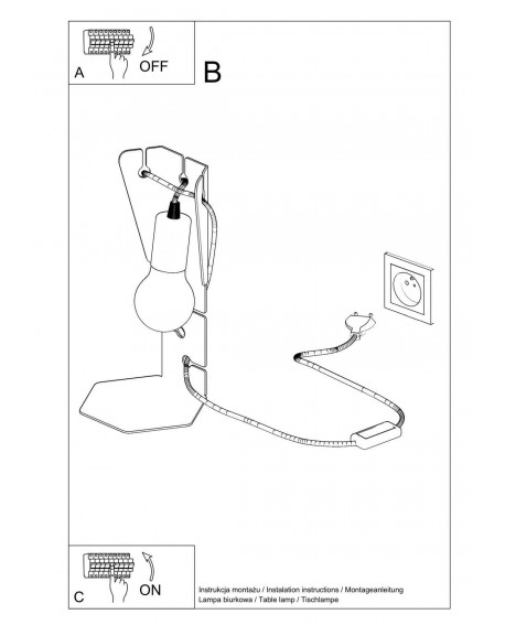 Lampa biurkowa ARBY czarna Sollux SL.0880