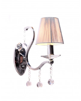 LAMPA ŚCIENNA KINKIET KRYSZTAŁOWY SREBRNY BELLISICA W1