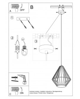 Lampa wisząca DEMI biała Sollux SL.0297