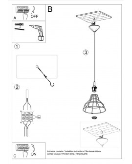 Lampa wisząca ANATA biała Sollux SL.0145