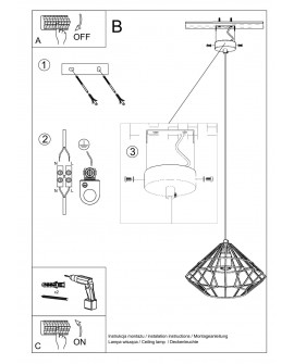 Lampa wisząca UMBERTO biała Sollux SL.0293