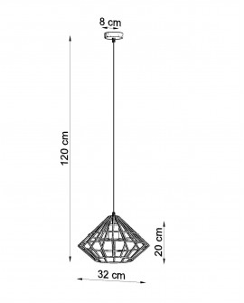 Lampa wisząca UMBERTO czarna Sollux SL.0294