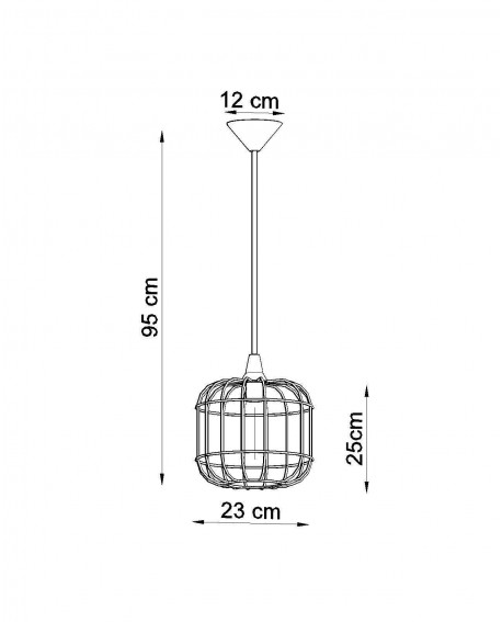 Lampa wisząca CELTA biała Sollux SL.0295