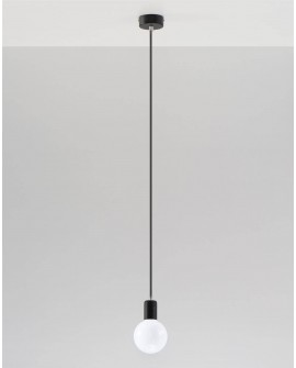 Lampa wisząca EDISON czarna Sollux SL.0152