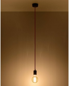 Lampa wisząca EDISON czarna Sollux SL.0152