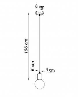 Lampa wisząca EDISON czarna Sollux SL.0152