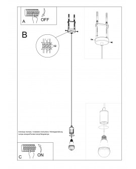 Lampa wisząca EDISON czarna Sollux SL.0152