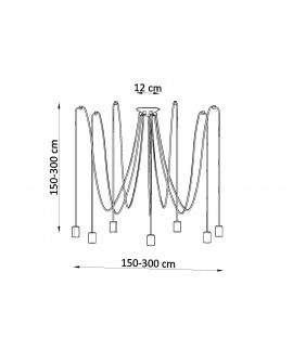 Żyrandol EDISON 7 czarny Sollux SL.0372