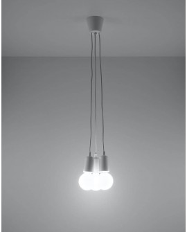 Lampa wisząca DIEGO 3 biała Sollux SL.0570