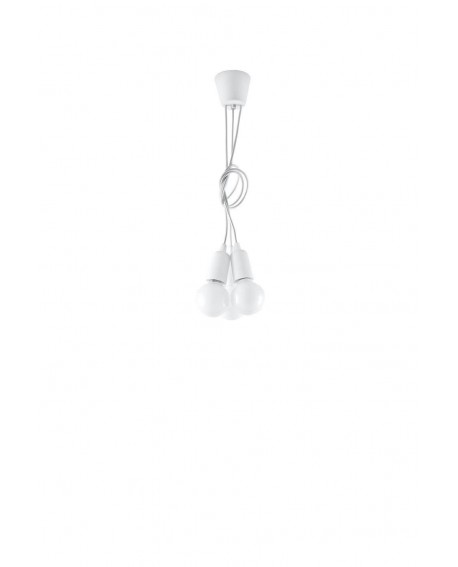 Lampa wisząca DIEGO 3 biała Sollux SL.0570