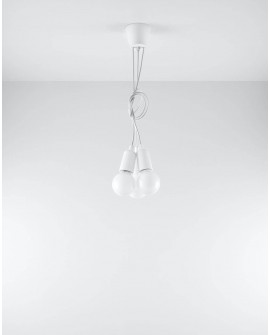 Lampa wisząca DIEGO 3 biała Sollux SL.0570