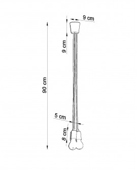 Lampa wisząca DIEGO 3 biała Sollux SL.0570