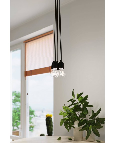 Lampa wisząca DIEGO 3 czarna Sollux SL.0573