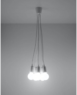 Lampa wisząca DIEGO 5 biała Sollux SL.0571