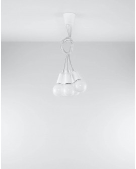 Lampa wisząca DIEGO 5 biała Sollux SL.0571