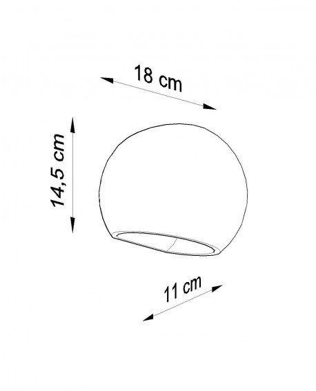 Kinkiet ceramiczny GLOBE Sollux SL.0032