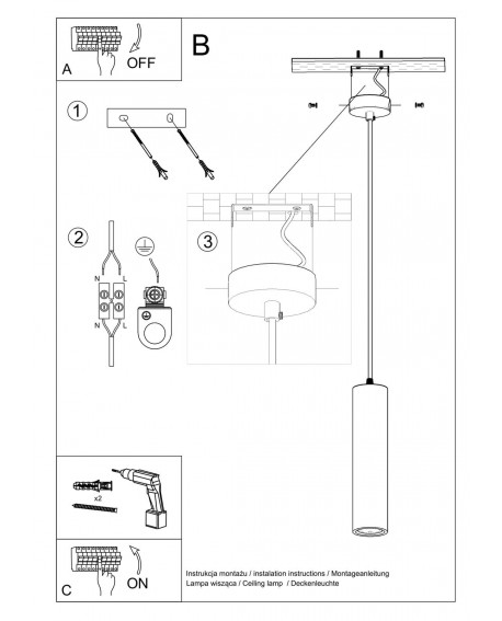 Lampa wisząca ceramiczna NANCY Sollux SL.0843