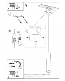 Lampa wisząca ceramiczna ELECTRA Sollux SL.0845