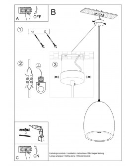 Lampa wisząca ceramiczna FLAWIUSZ Sollux SL.0848