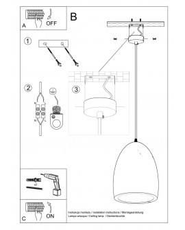 Lampa wisząca ceramiczna BUKANO Sollux SL.0842