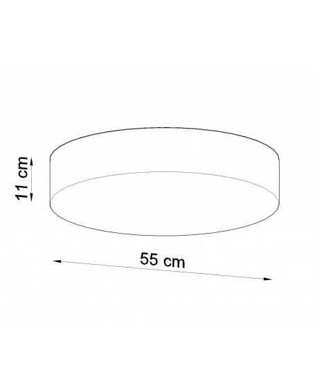 Plafon ARENA 55 szary Sollux SL.0918